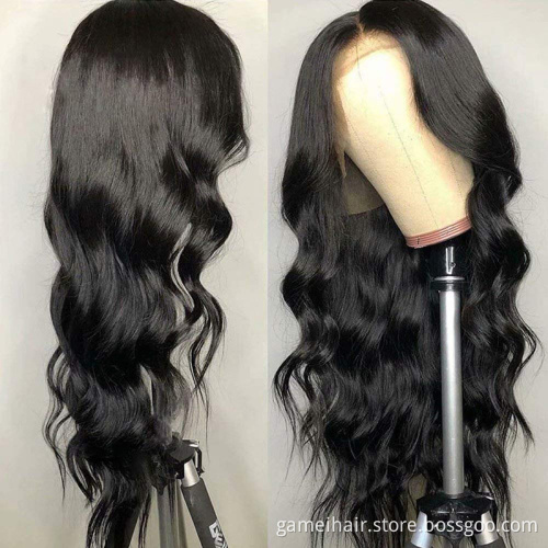 Unprocessed Body Wave Raw Peruvian Virgin Human Hair Hd Full Lace Front Wig For Black Women Wholesale Lace Frontal Closure Wig